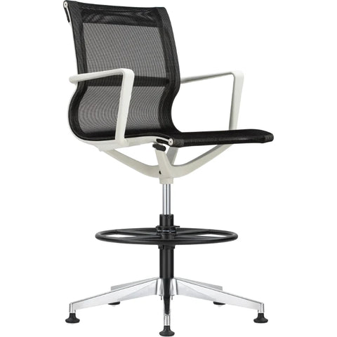 Eurotech Kinetic Stool White Frame Designer Spider Mesh Colors EH301W