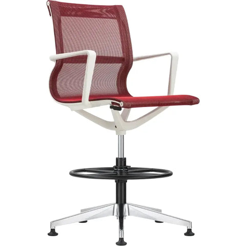 Eurotech Kinetic Stool White Frame Designer Spider Mesh Colors EH301W