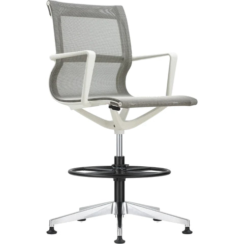 Eurotech Kinetic Stool White Frame Designer Spider Mesh Colors EH301W