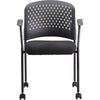 Eurotech Breeze Stack Chair With Casters - Black Frame FS9070