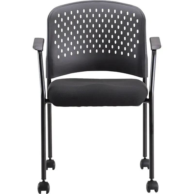 Eurotech Breeze Stack Chair With Casters - Black Frame FS9070