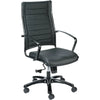 Eurotech Europa Metallic Leather High Back Chair LE111TNM-BLKL