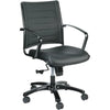 Eurotech Europa Metallic Leather Mid Back Chair LE222TNM-BLKL