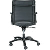 Eurotech Europa Metallic Leather Mid Back Chair LE222TNM-BLKL