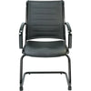 Eurotech Europa Metallic Leather Guest Chair LE333TNM-BLKL