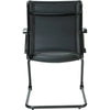 Eurotech Europa Metallic Leather Guest Chair LE333TNM-BLKL