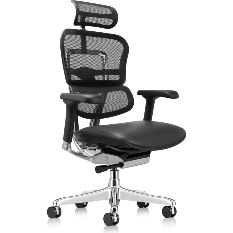 Eurotech Ergohuman LEM4ERG-GEN2 High Leather Seat & Mesh Back Office Chair