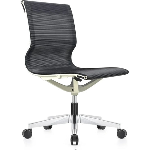 Eurotech Kinetic White Frame Designer Spider Mesh No Arms Conference Chair MT301WNA