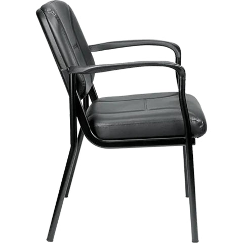 Eurotech Dakota Black Vinyl Guest Chair VS8012