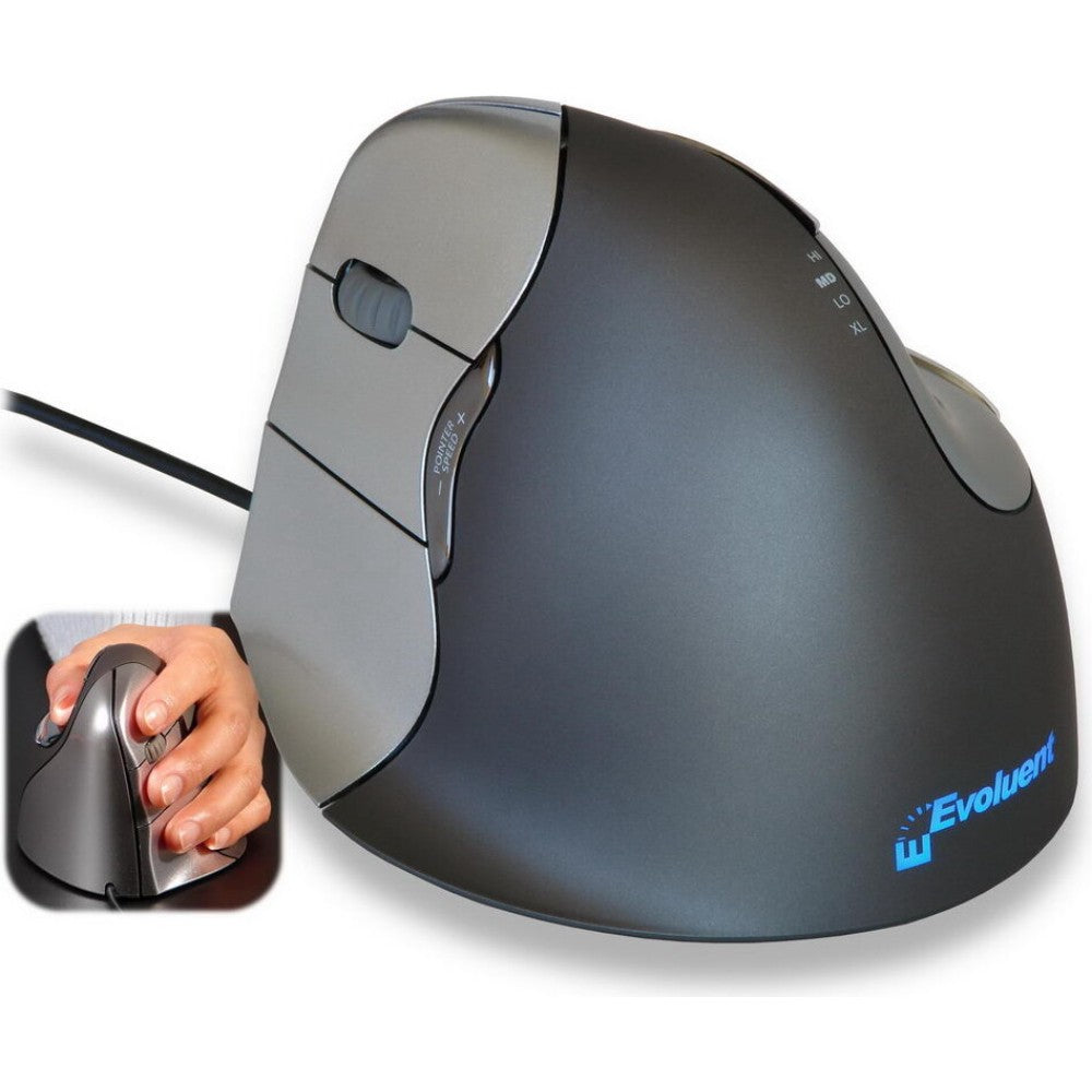 Evoluent Ergonomic VerticalMouse 4 For Left Hand Wired USB (VM4L)