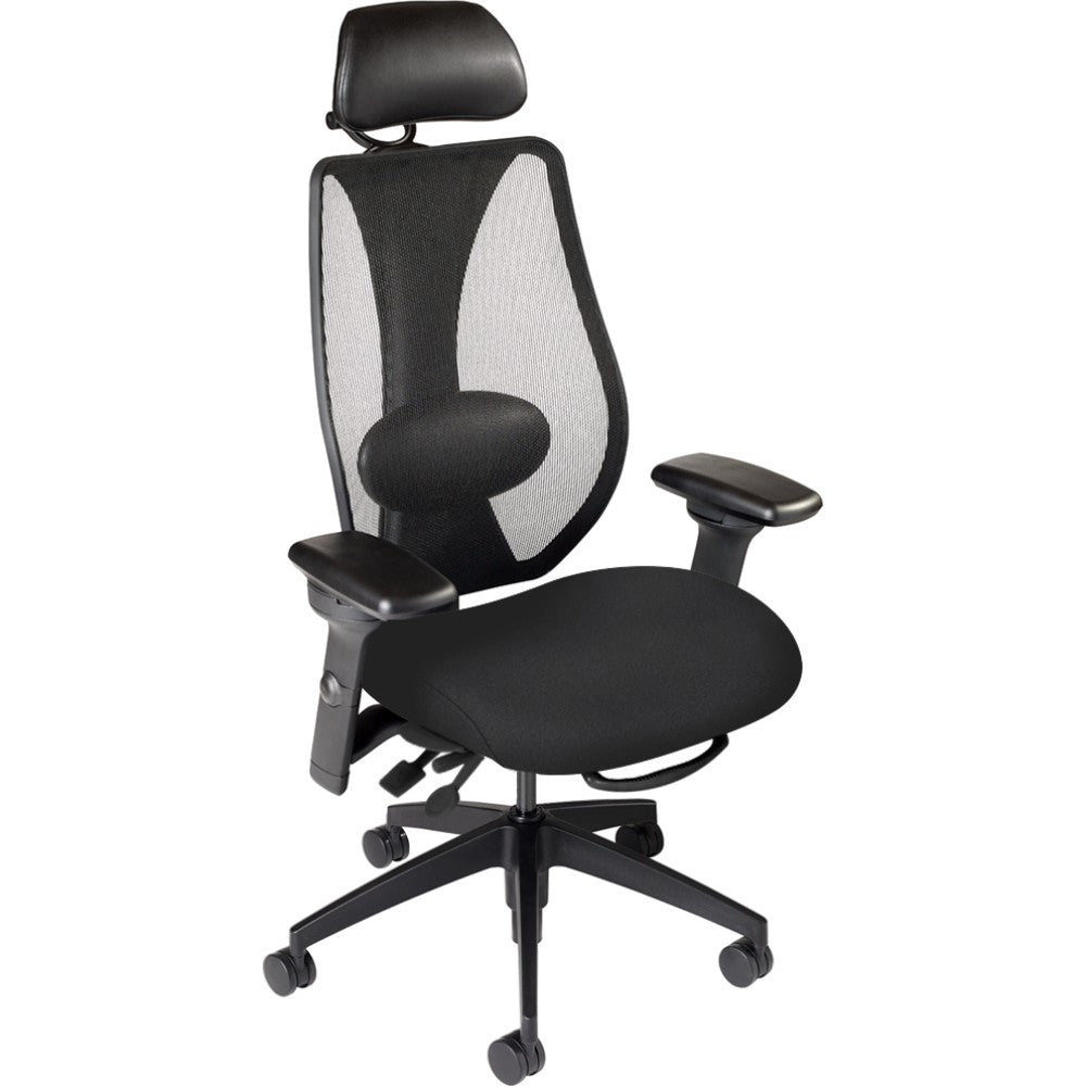 ergoCentric tCentric Hybrid Mesh Back Office Chair Midnight Black