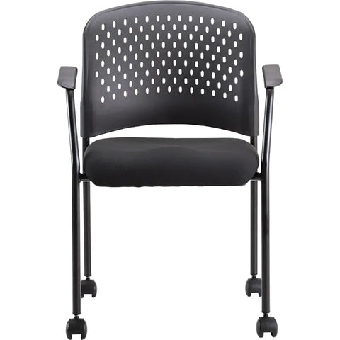 Eurotech Breeze Stack Chair With Casters - Black Frame