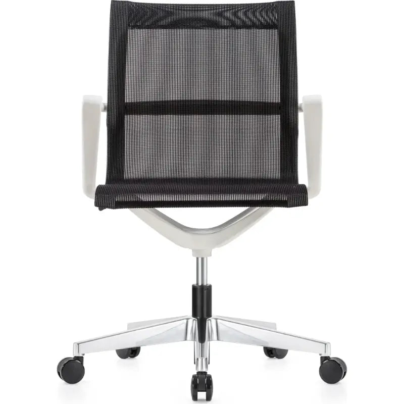 Eurotech Kinetic White Frame Designer Spider Mesh Conference Chair