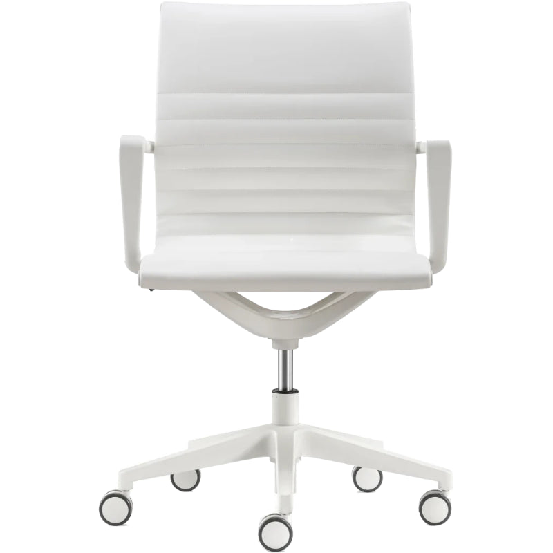 Eurotech Kinetic White Frame-Vinyl White Conference Chair