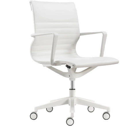 Eurotech Kinetic White Frame-Vinyl White Conference Chair