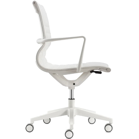 Eurotech Kinetic White Frame-Vinyl White Conference Chair